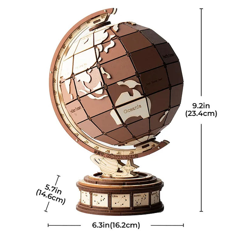 Globo Terráqueo Global Wonders  Armable Mecánico Robotime