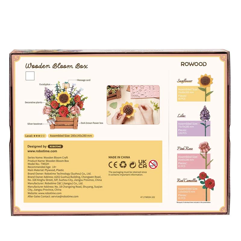 PREVENTA Caja de Flores Flower Wooden Box