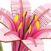 PREVENTA Lirio Rosada Pink Lily Flor de Madera