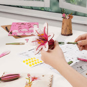 Lirio Rosada Pink Lily Flor de Madera