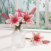 Lirio Rosada Pink Lily Flor de Madera