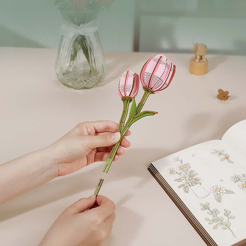 PREVENTA Flor Pink Tulip Tulipan Rosa Rolife