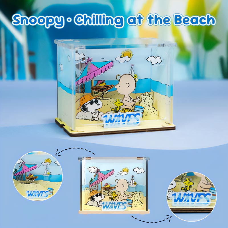 Snoopy Holiday Beach mini escena Puremind