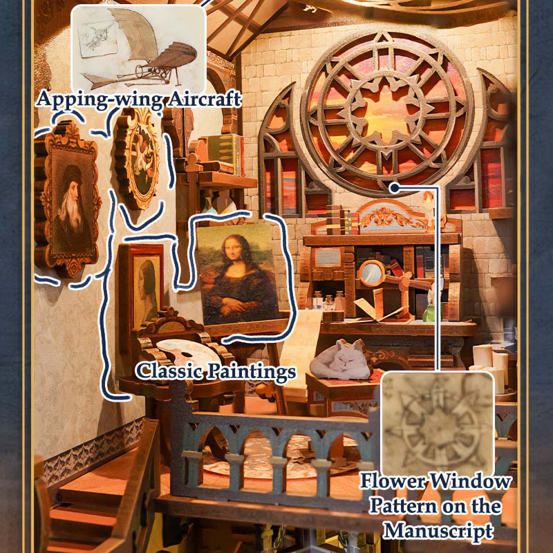 PREVENTA Leonardo da Vinci Booknook Tonecheer