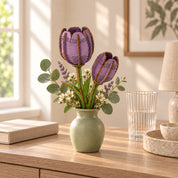 Playmore Rolife TW083 Purple Tulip en jarrón decorativo