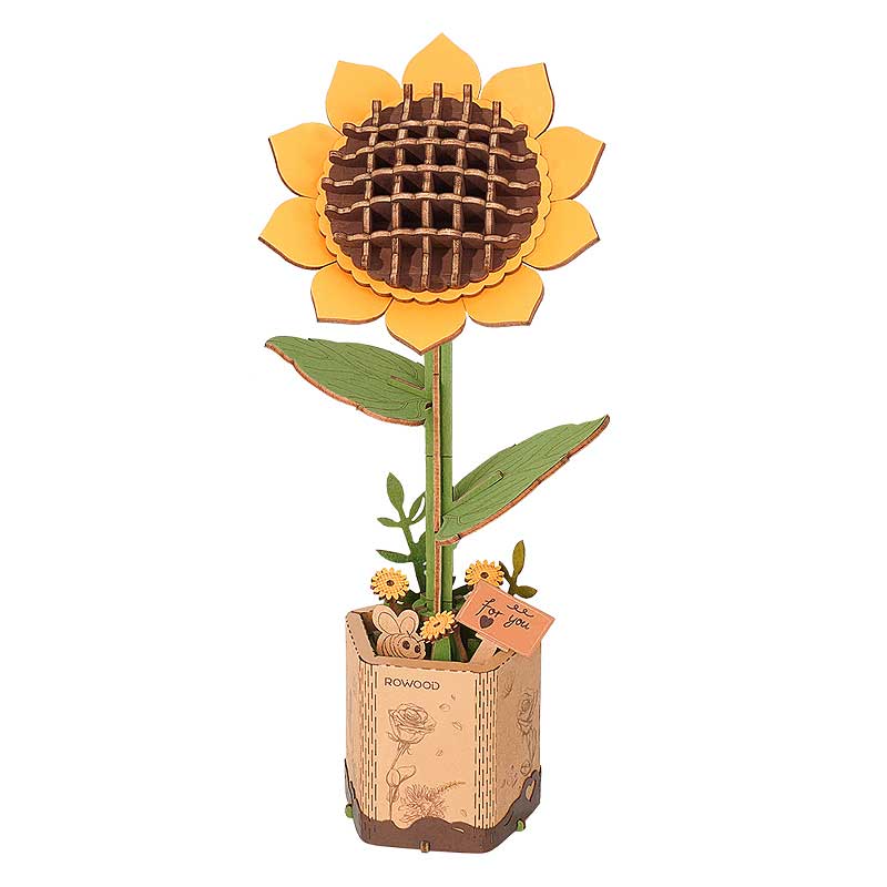 Girasol Flor de Madera Sunflower