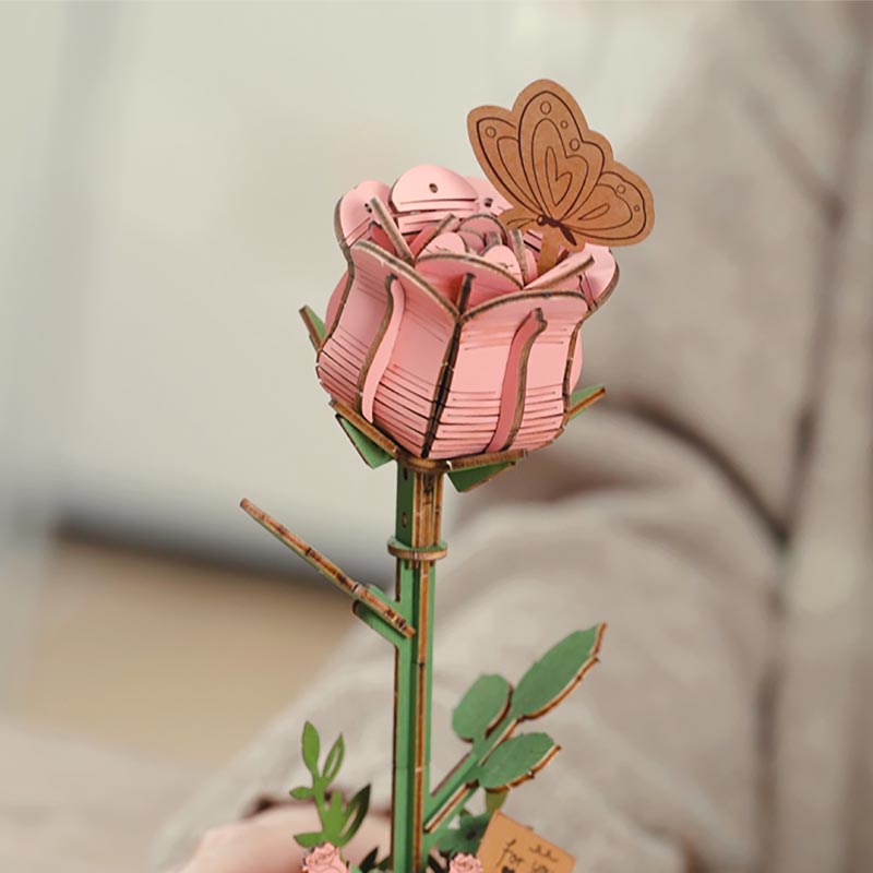 Rosa Flor de Madera Pink Rose