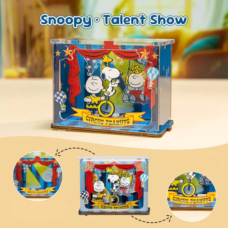 Snoopy Happy Stage Mini Escena Puremind