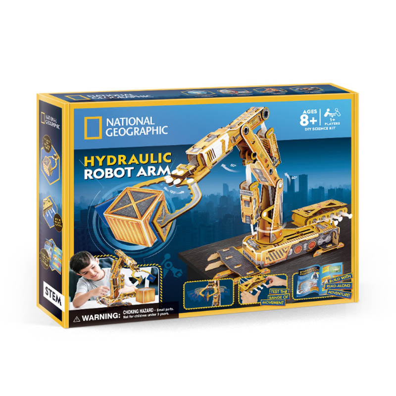 Brazo robótico hidráulico puzzle 3D Cubicfun Natgeo