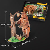 Oso pardo puzzle 3D Cubicfun Natgeo