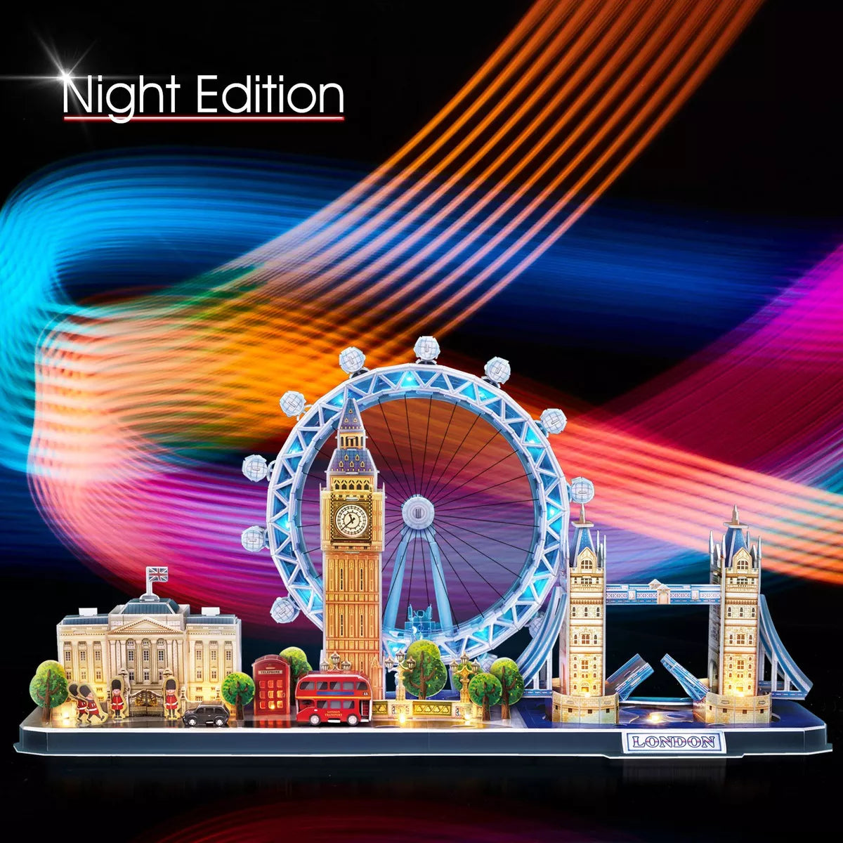 London City Line Inglaterra armable 3D con luz Cubicfun