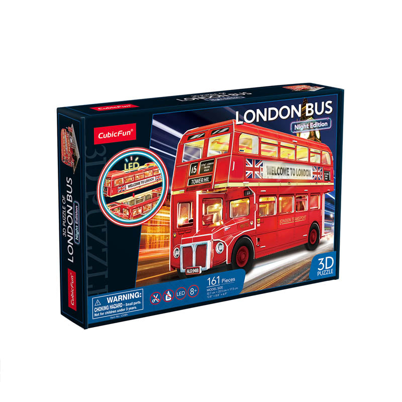 London Bus LED Puzzle 3D Cubicfun