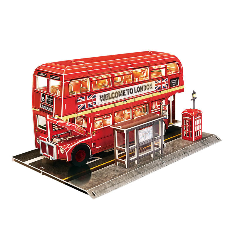 London Bus LED Puzzle 3D Cubicfun