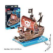 Barco Pirata miniatura Rompecabezas 3D Cubicfun