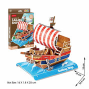 Velero armable miniatura Rompecabezas 3D Cubicfun