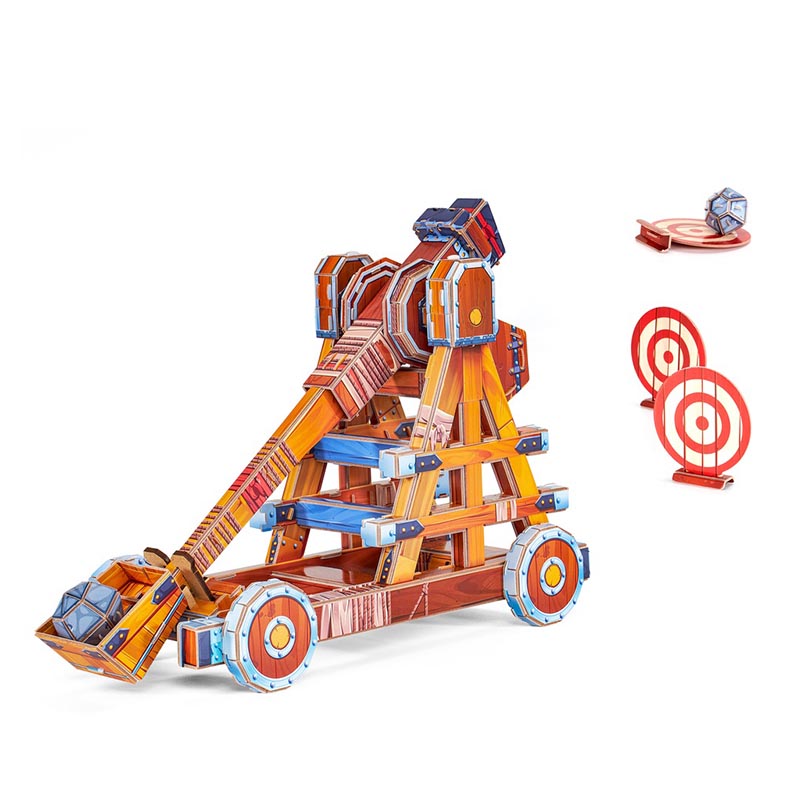 Catapulta armable puzzle 3D Cubicfun Natgeo