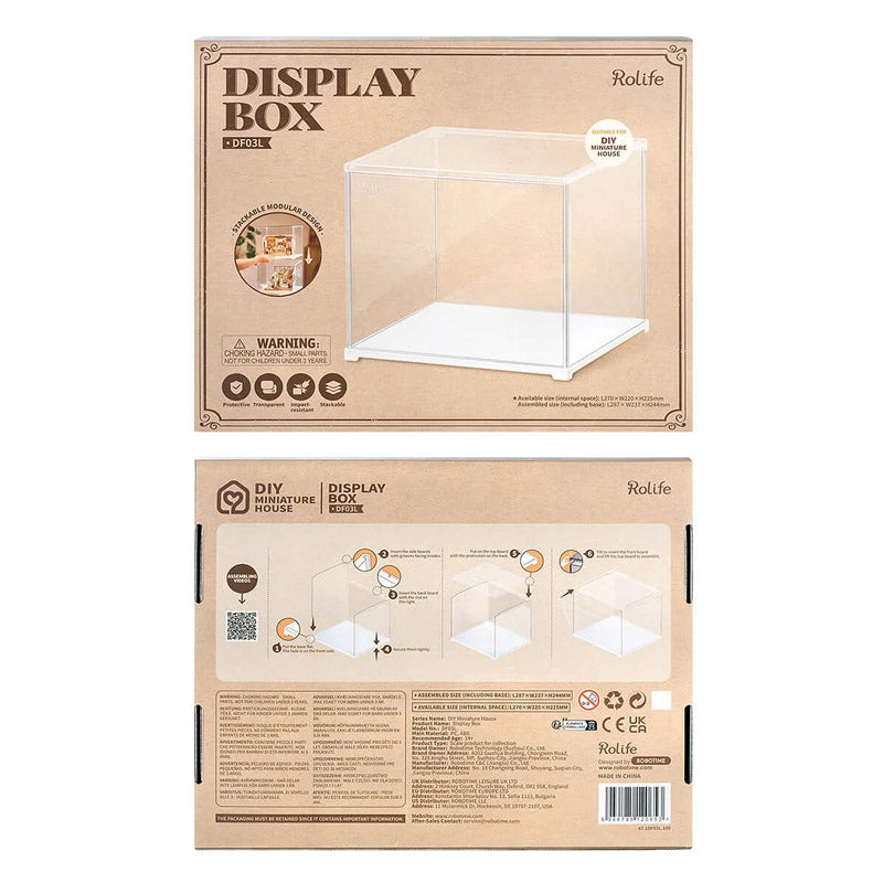 Caja exhibidor Crystal Clear para miniaturas Robotime