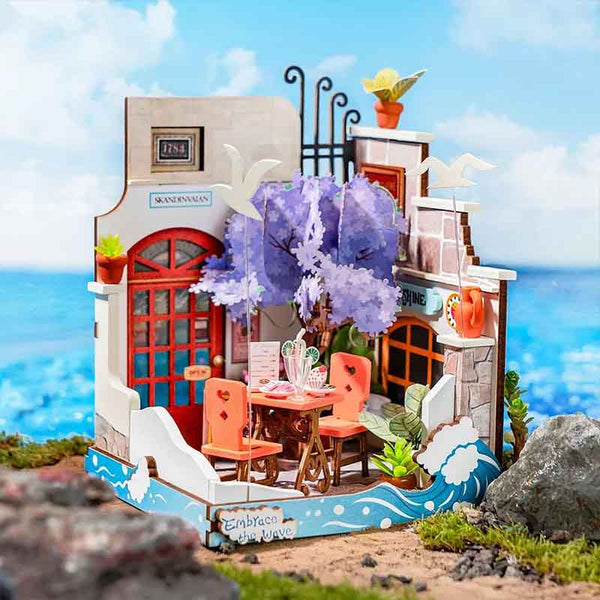 Miniatura Restaurant a la orilla del mar Sea Holiday Restaurant Robotime