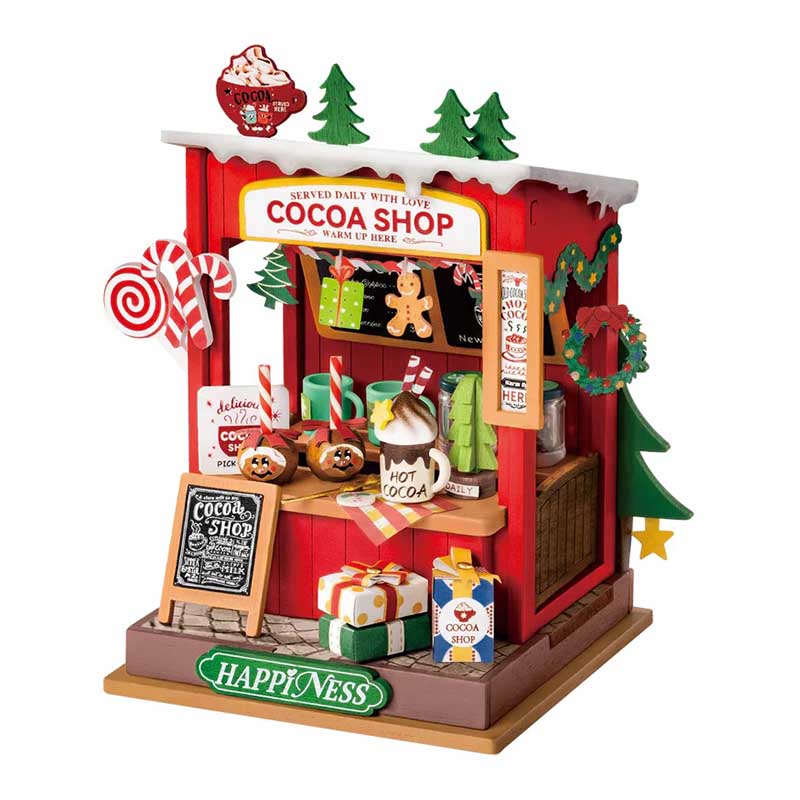 Puesto de chocolate caliente Navideño Cocoa Shop Robotime