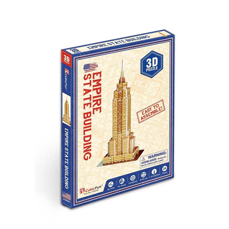 Edificio Empire State Miniatura Armable Puzzle 3D 24 Piezas