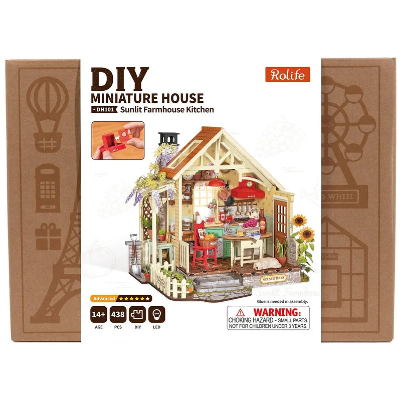 Sunlit Farmhouse Kitchen Robotime DH101 · Playmore