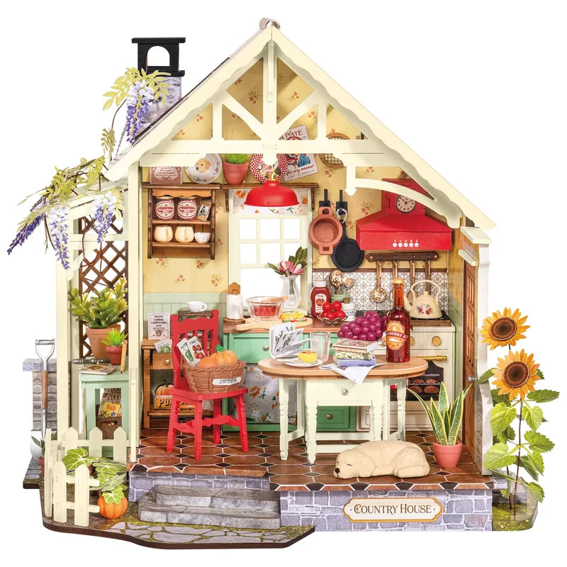 Sunlit Farmhouse Kitchen Robotime DH101 · Playmore