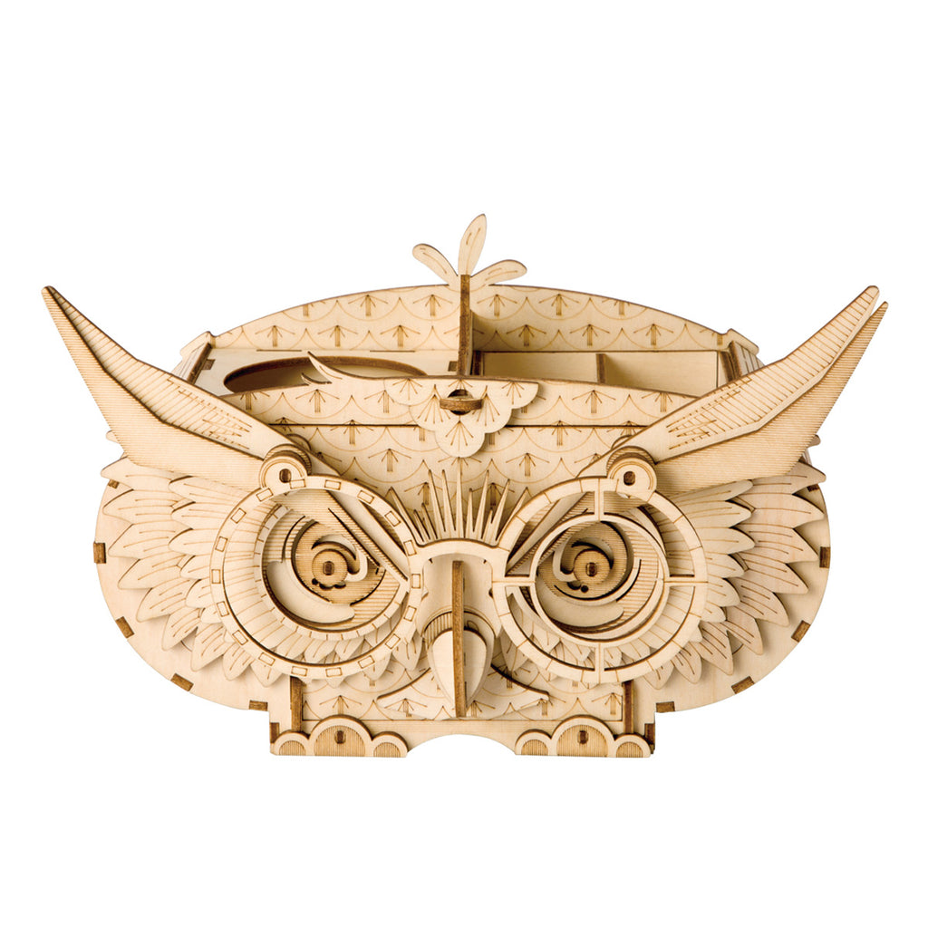 Porta Lápiz Buho Puzzle 3D de Madera - Owl Box TG405 Robotime