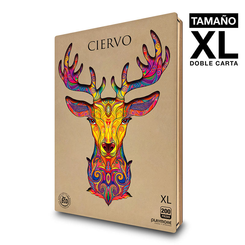 Rompecabeza de Madera Ciervo Tamaño XL - Playmore WPA341 Playmore Toys