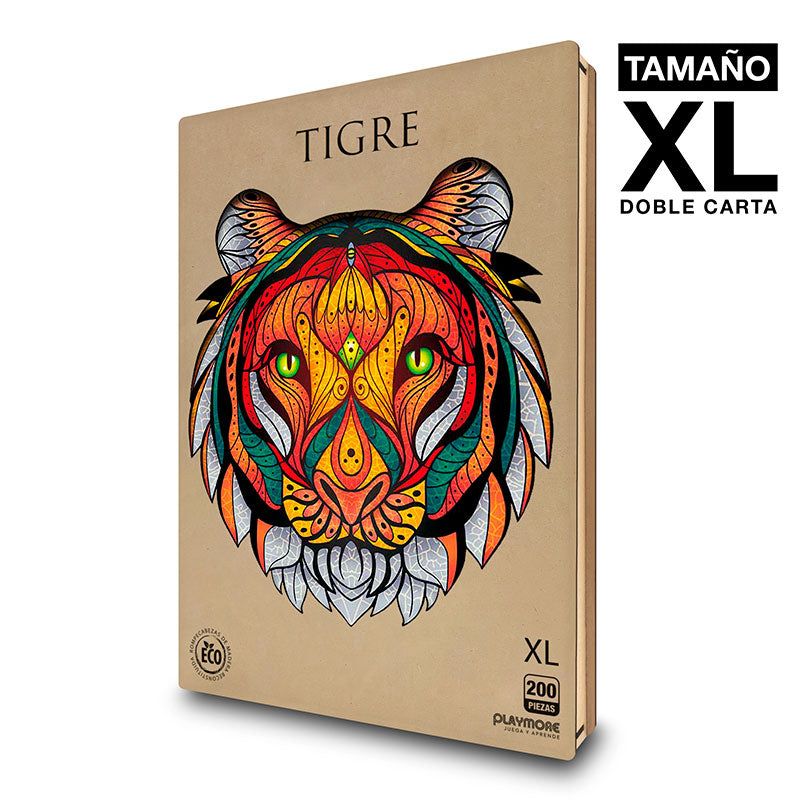 Rompecabeza de Madera Tigre Tamaño XL - Playmore WPA339 Playmore Toys