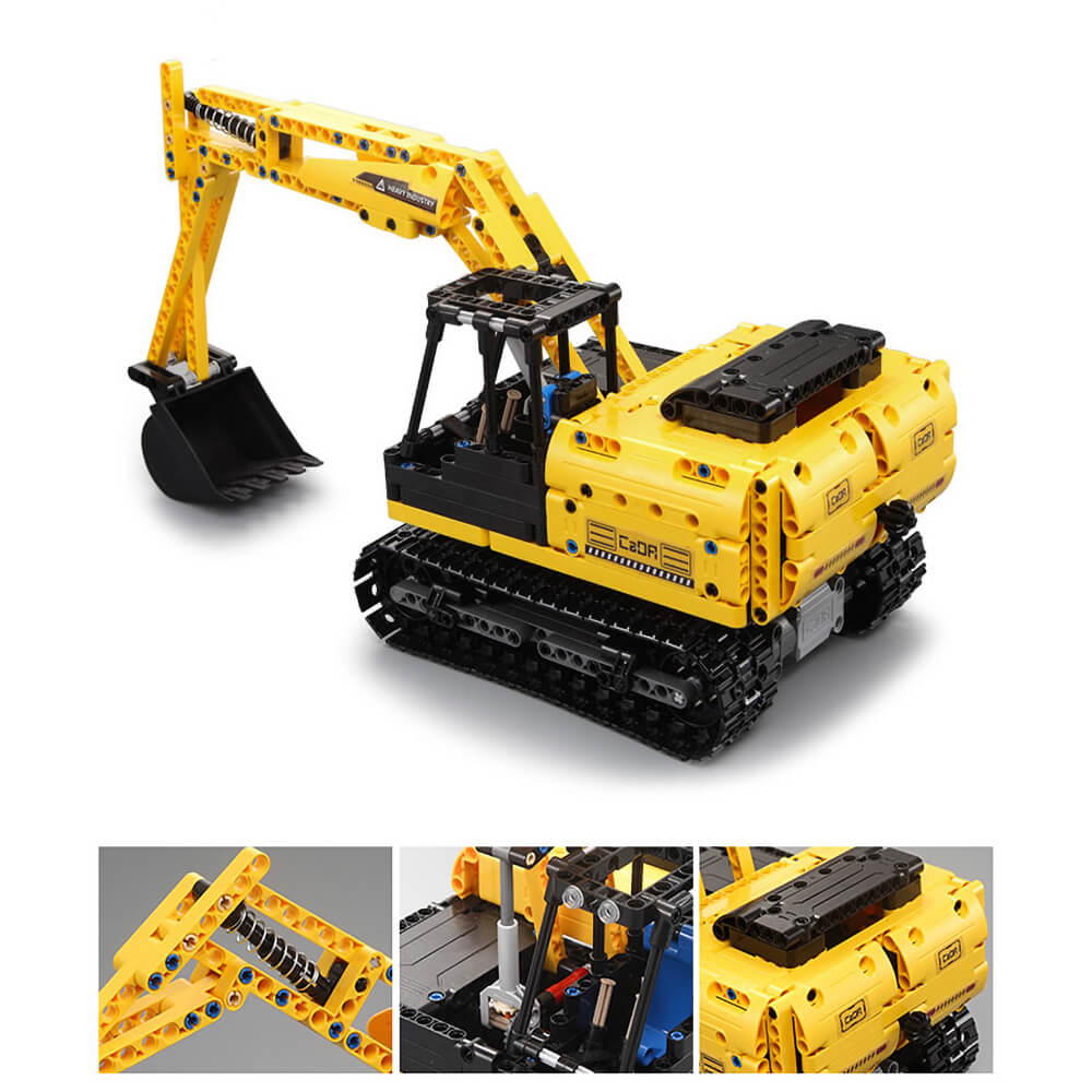 Excavadora Radio Control Bloques Armable 544 Piezas CaDA