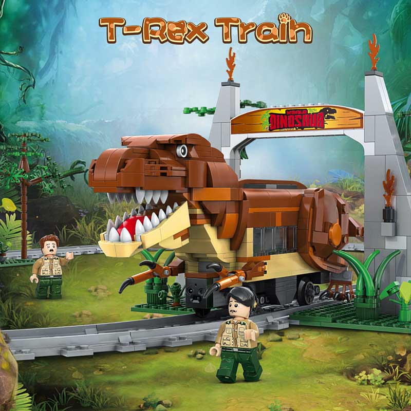 Tren Eléctrico Parque Jurásico Armable 1039 Piezas