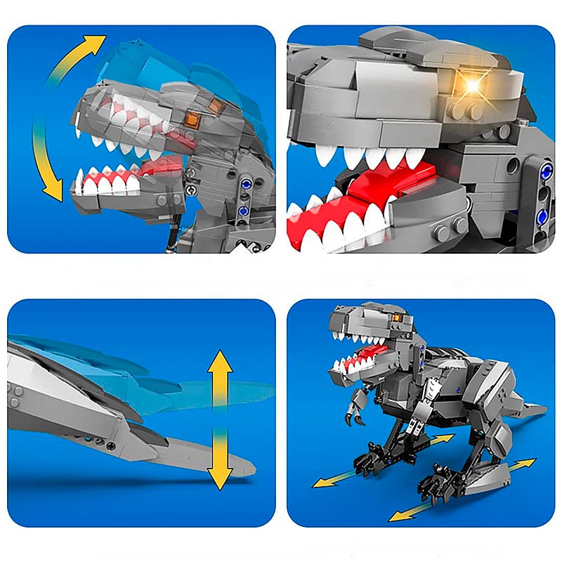 Robot Dino T-Rex Programable 701 Piezas Radio Control Dual