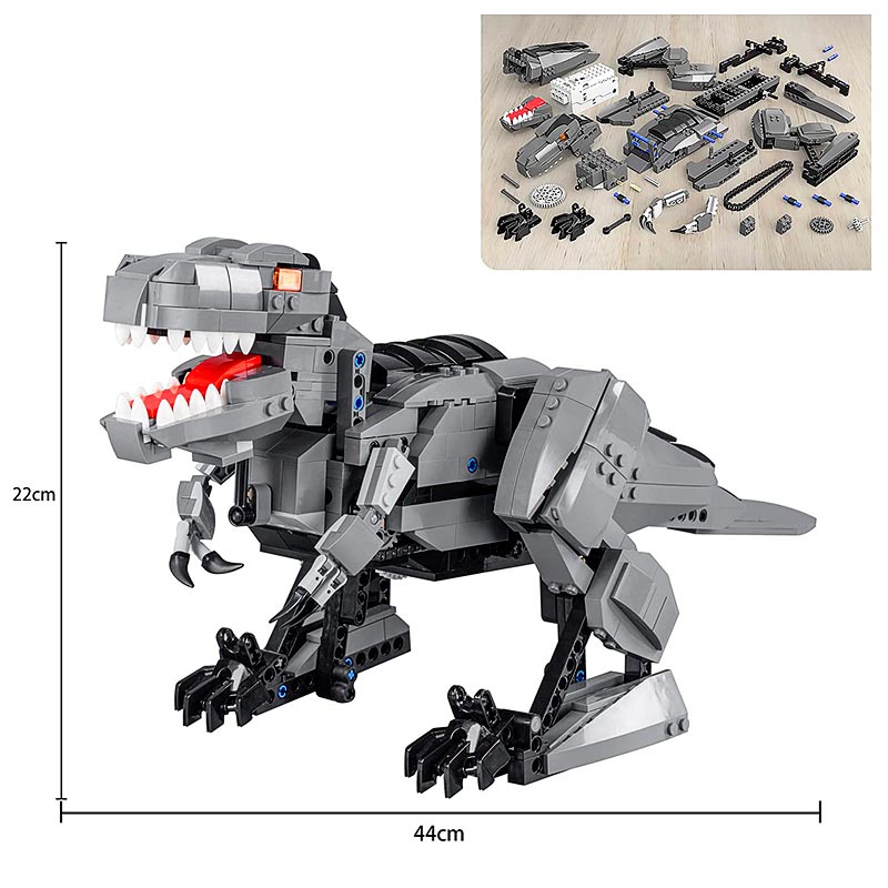 Robot Dino T-Rex Programable 701 Piezas Radio Control Dual