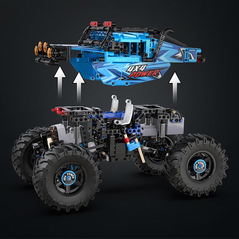 Monster Truck 4x4 Radio Control LED Armable 699 Piezas