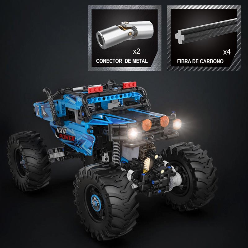Monster Truck 4x4 Radio Control LED Armable 699 Piezas
