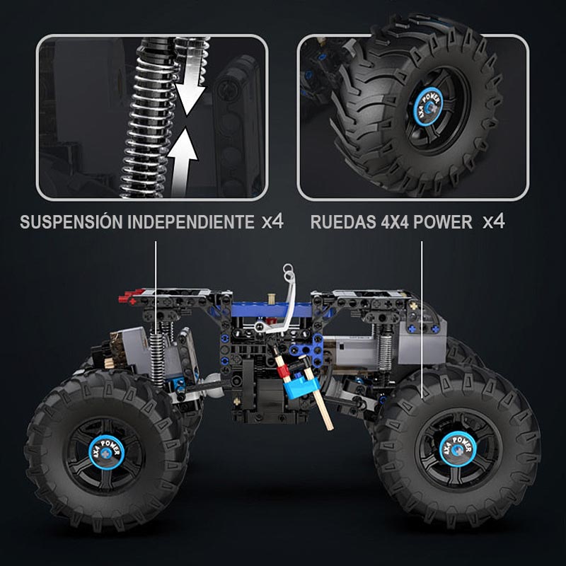 Monster Truck 4x4 Radio Control LED Armable 699 Piezas