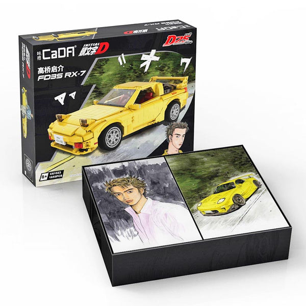 Initial D Mazda RX-7 FD35 Armable 1655 Piezas Escala 1:12.5