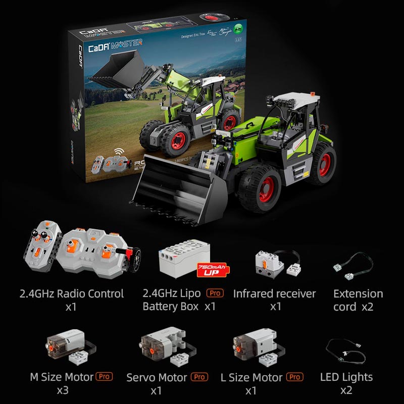 Cargador Telehandler Radio Control LED Armable 1469 Piezas