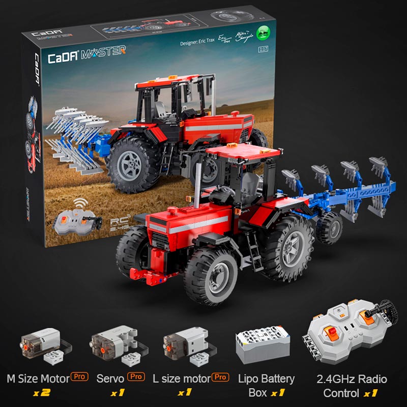 Tractor Agricola Radio Control Armable 1675 Piezas CaDA C61052W
