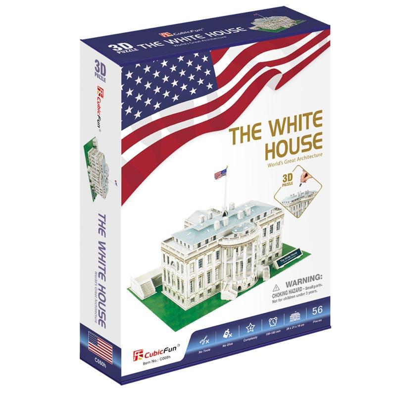White House Casa Blanca Rompecabezas 3D Cubicfun Serie C