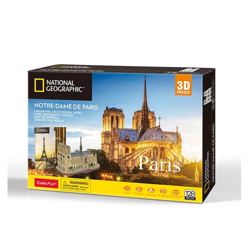 Natgeo Catedral de Notre Dame Paris Rompecabezas 3D Cubicfun