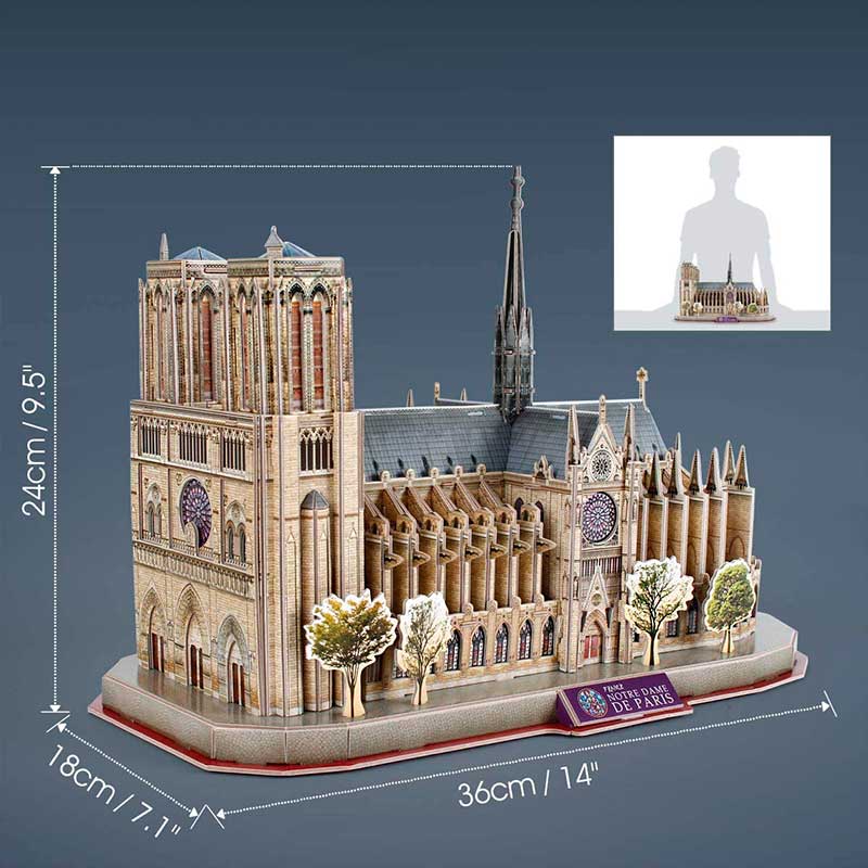 Natgeo Catedral de Notre Dame Paris Rompecabezas 3D Cubicfun