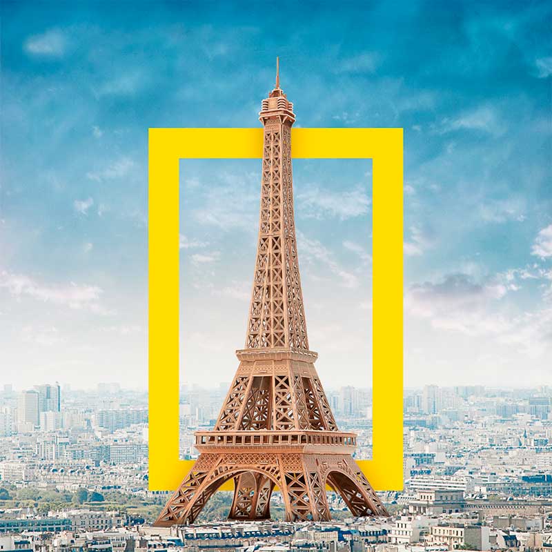 Natgeo Torre Eiffel Paris Francia Rompecabezas 3D Cubicfun