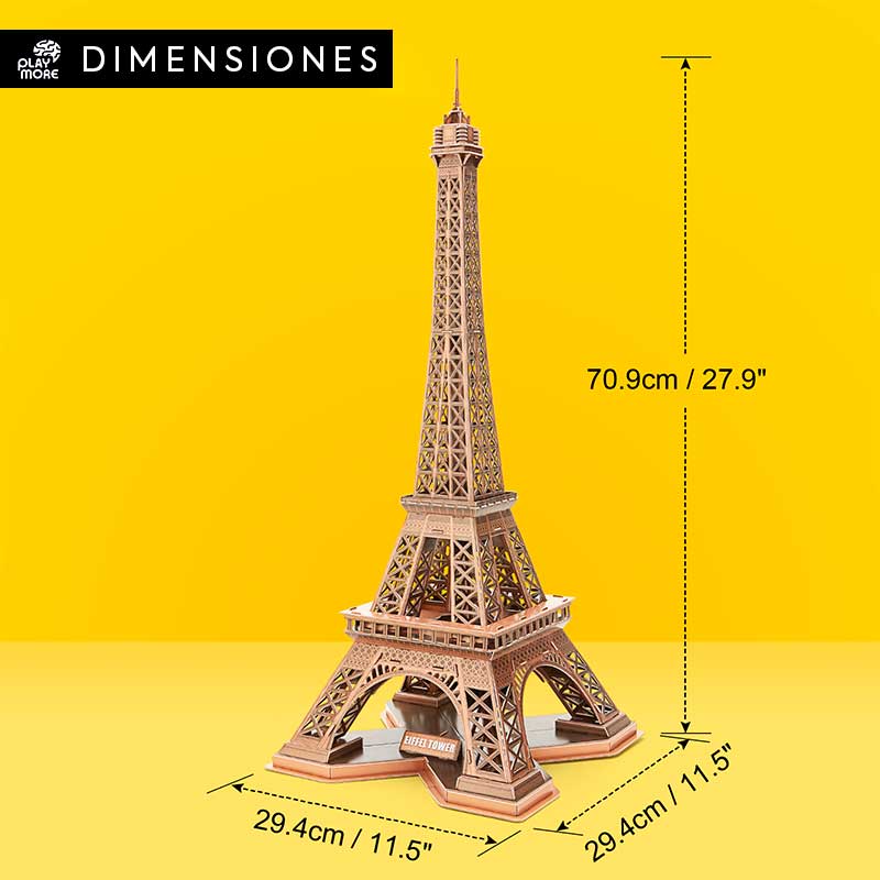 Natgeo Torre Eiffel Paris Francia Rompecabezas 3D Cubicfun