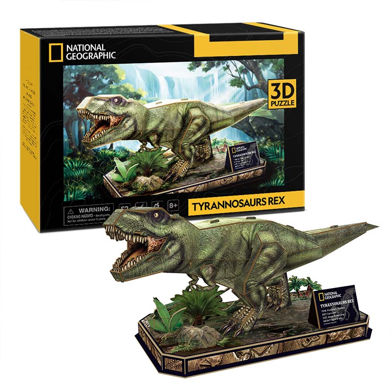 Tiranosaurio Rex Armable Puzzle 3D 52 Piezas Cubicfun