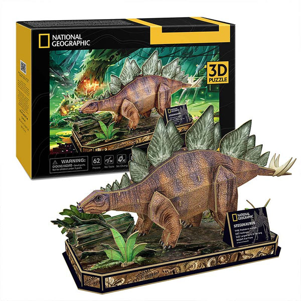 Estegosaurio Armable Puzzle 3D 62 Piezas Cubicfun