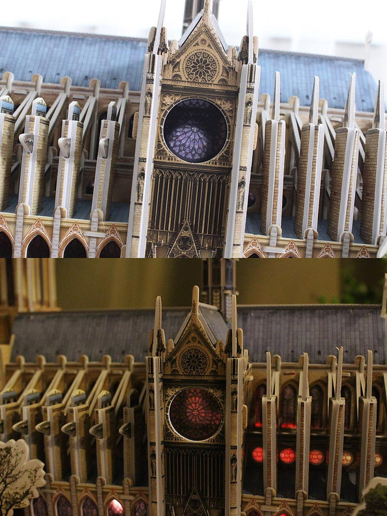Notre Dame Luces LED Rompecabezas 3D Cubicfun Puzzle 3D