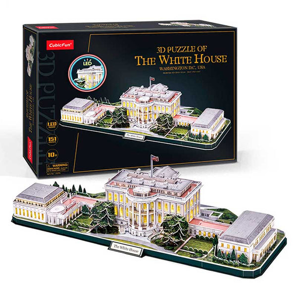 White House Casa Blanca LED Deluxe Rompecabezas 3D Cubicfun