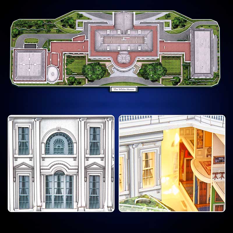 White House Casa Blanca LED Deluxe Rompecabezas 3D Cubicfun
