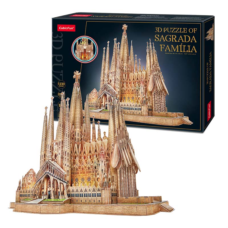 Sagrada Familia Deluxe Gigante Gaudi Puzzle 3D LED 696 Piezas